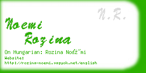 noemi rozina business card